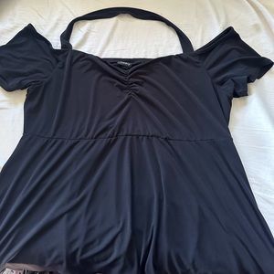 Off the Shoulder peplum dress shirt 3x